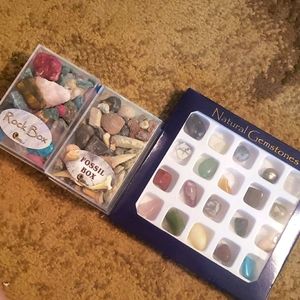 Fossils, gemstones, and rocks box's